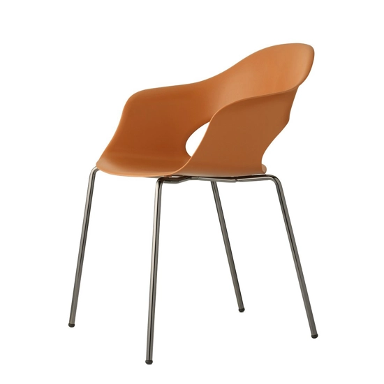 Lady B - Gambe Cromo - Ottone Satinato - Nikel Nero Lucido Sedie in plastica di design Scab 4